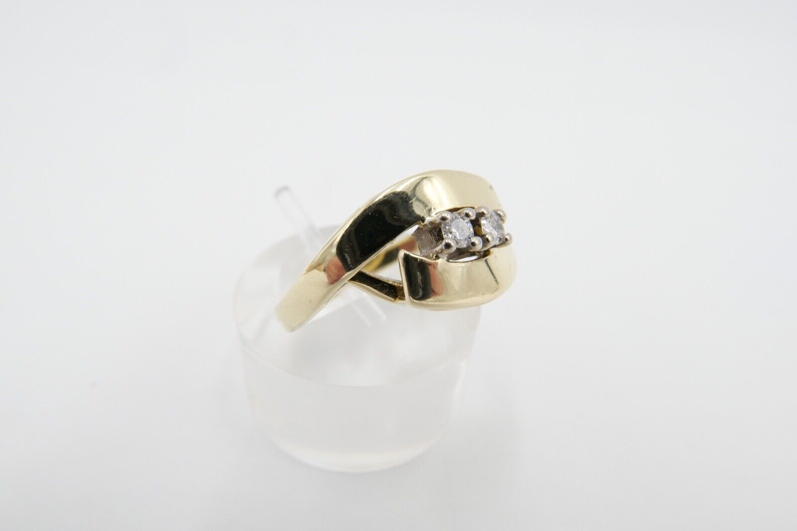 Damen Gelbgold Diamant brillant Ring 0,14 Ct 585 14K Gr. 56-57 - Antikhandel-Stuttgart