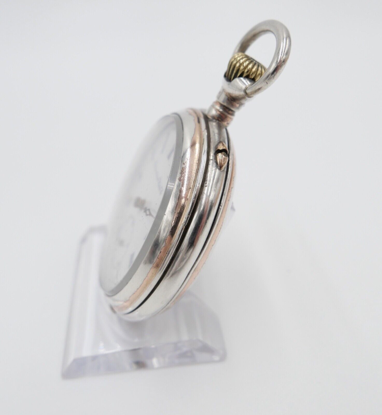 1888 IWC Open Face Kaliber 49 Taschenuhr 800 Silber Ø 50mm - Antikhandel-Stuttgart