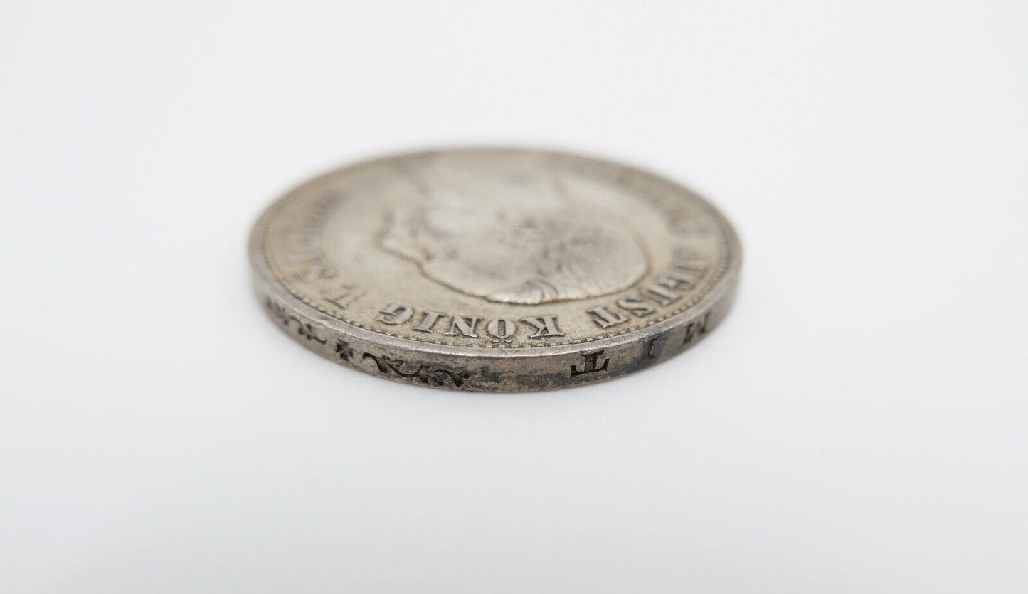 3 Mark 1909 E Jäger J.135 VZ-STG Sachsen Friedrich August III. - Antikhandel-Stuttgart