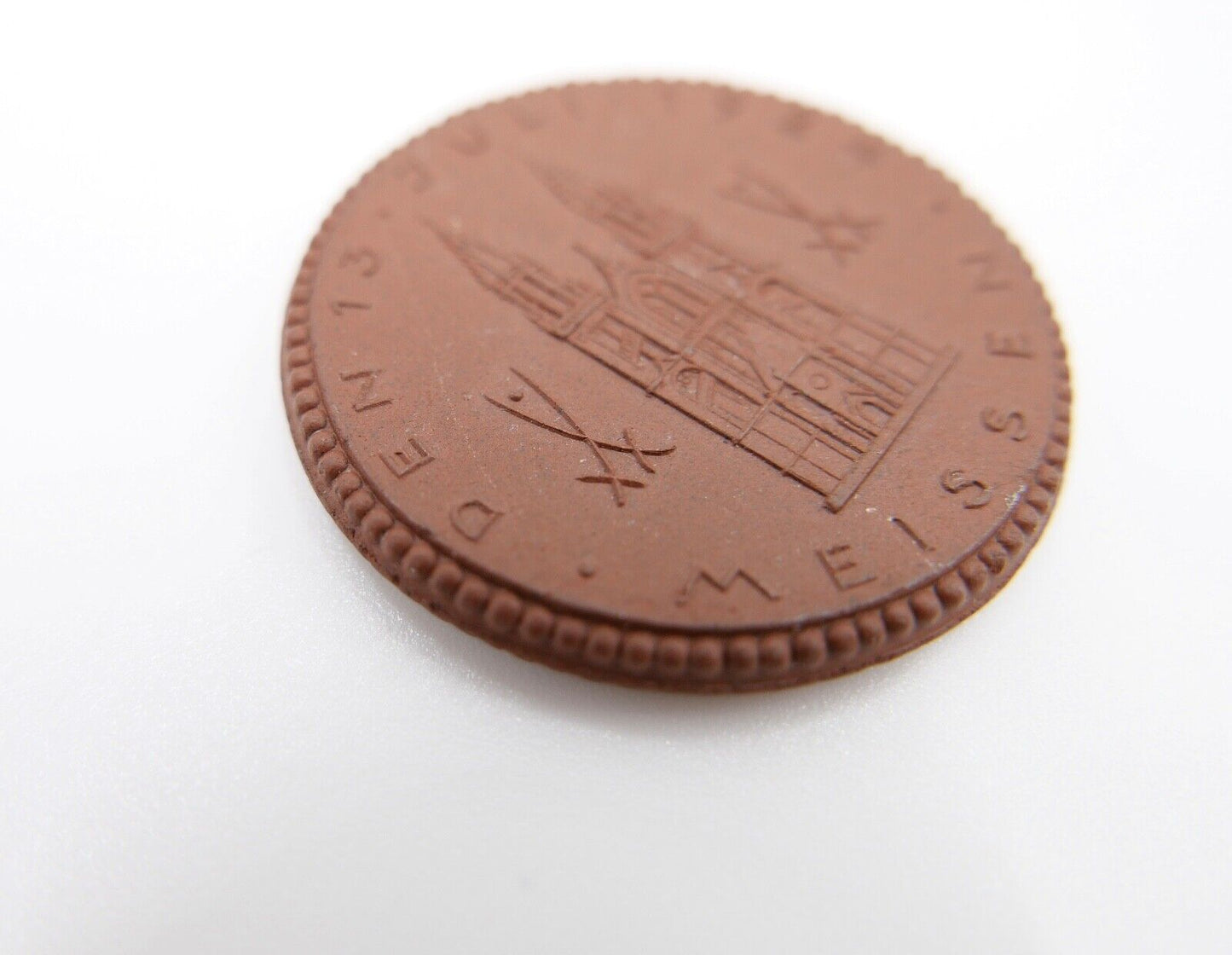 Meissen Porzellan Abzeichen Medaille 1924 Gauturnfest D 6 Mittellelbeturngaues - Antikhandel-Stuttgart