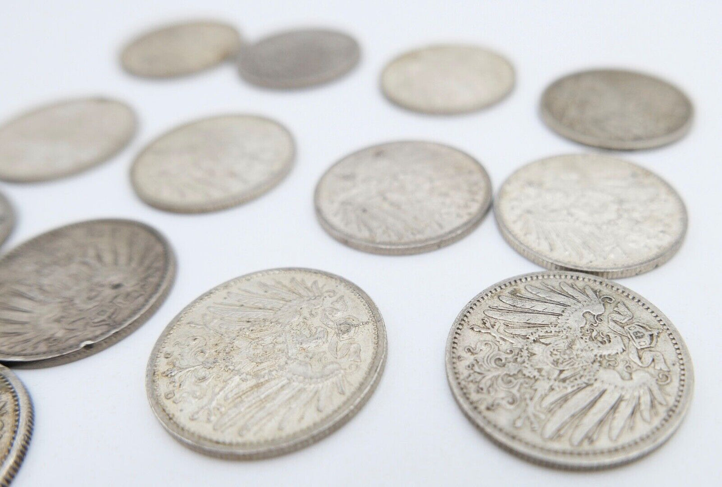 14x 1 Mark Kaiserreich 1903-1915 Jäger J.17 VZ-STG Vorzüglich - Stempelglanz - Antikhandel-Stuttgart