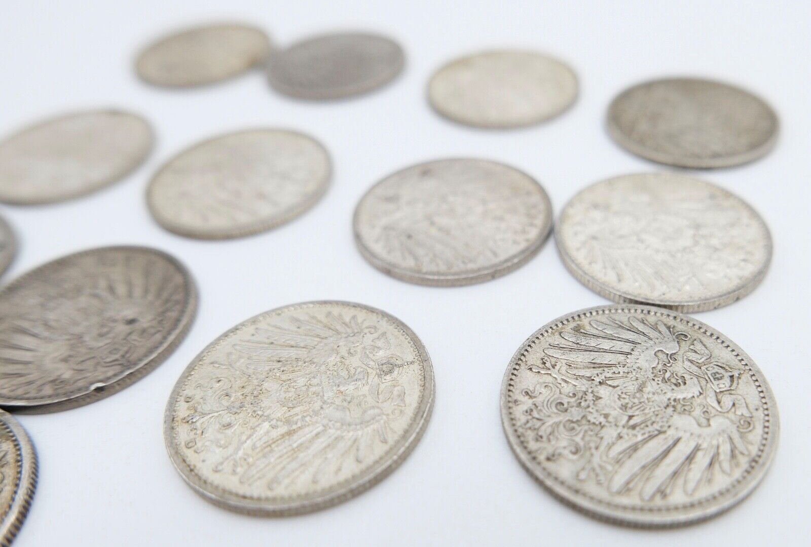 14x 1 Mark Kaiserreich 1903-1915 Jäger J.17 VZ-STG Vorzüglich - Stempelglanz - Antikhandel-Stuttgart