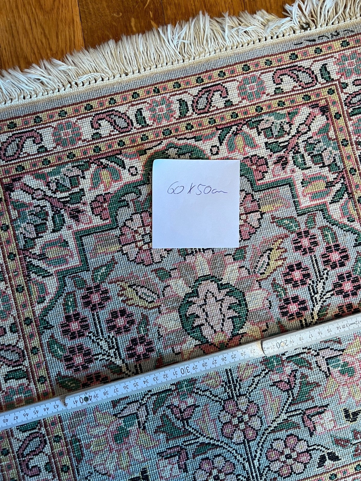Handgeknüpfter floraler alter Orientteppich Perserteppich old carpet 60x50 cm