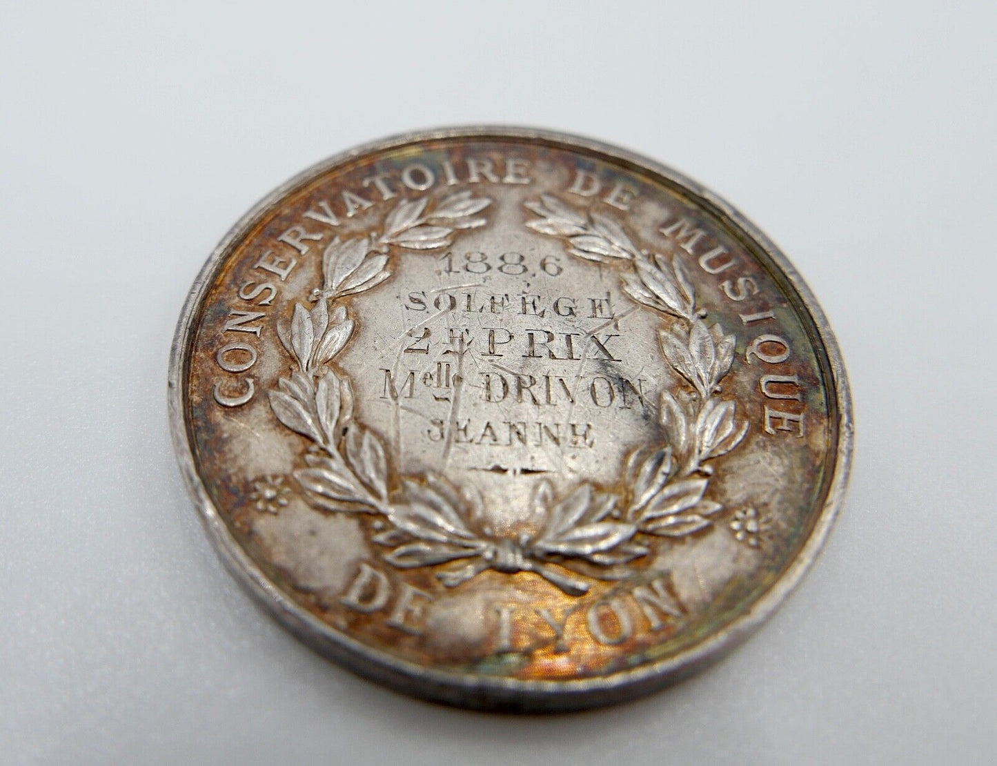 Medaille " Conservatoire de Musique " 1886 " VILLE DE LYON " Drivons Silber PRIX - Antikhandel-Stuttgart