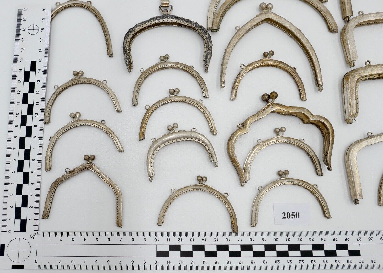 POSTEN alte Kettentasche Geldbeutel Geldbörse Täschchen Theaterasche NEU Alpacca - Antikhandel-Stuttgart