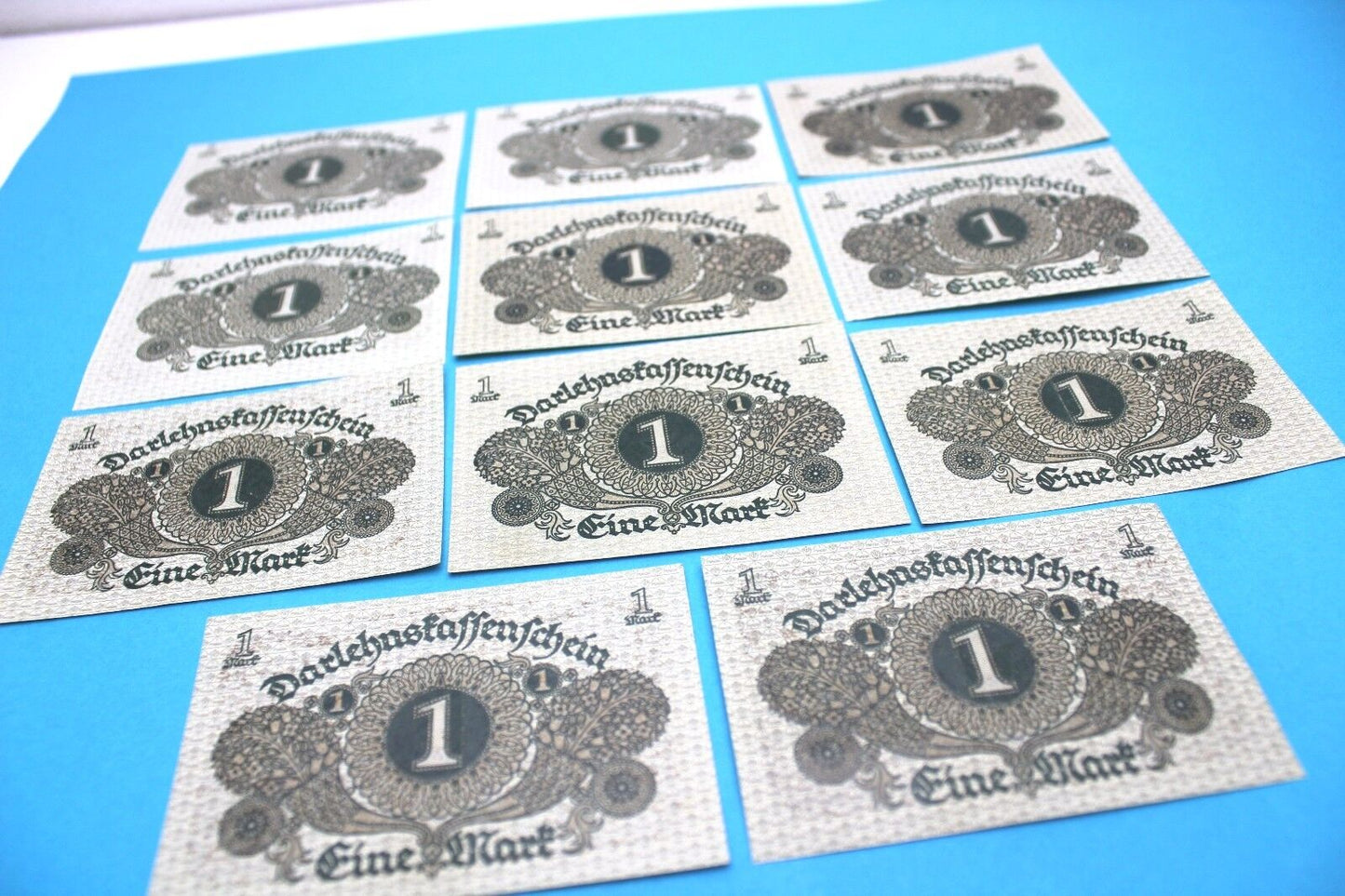 11x Ro. 64 Banknote 1 Mark 1920 Darlehnskassenschein TOP old Bill KSF UNC VortNr - Antikhandel-Stuttgart