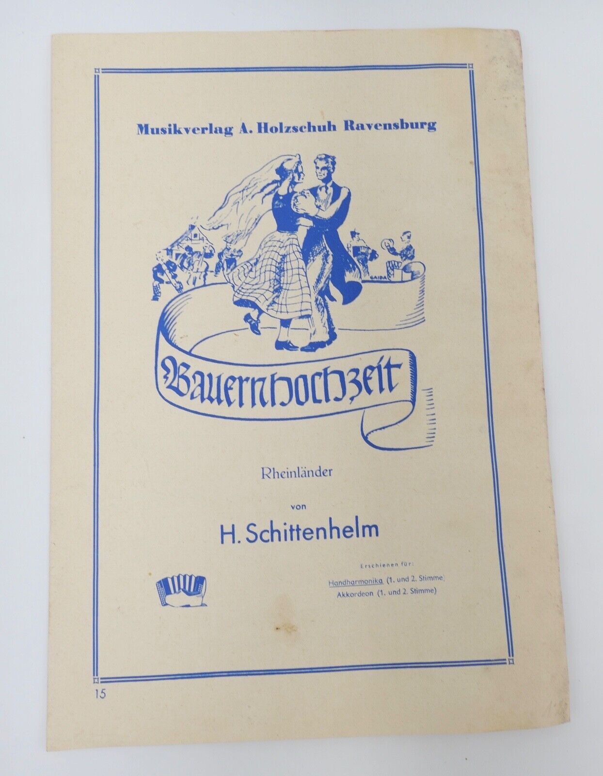 Alte Notenhefte Musikverlag Alfons Holzschuh Ravensburg & Hans Sikorski Hamburg - Antikhandel-Stuttgart