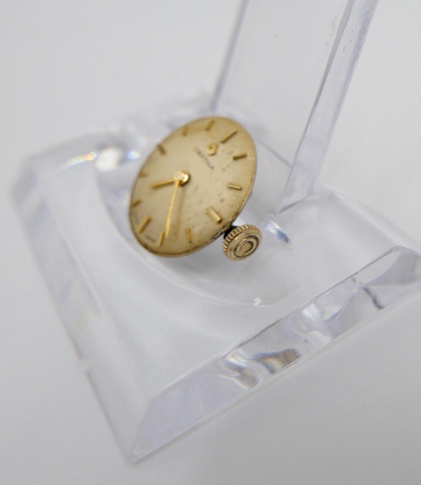 LÄUFT Certina Cal. 13-20 Uhrwerk Ziffernblatt Zeiger Krone voll funktionsfähig - Antikhandel-Stuttgart