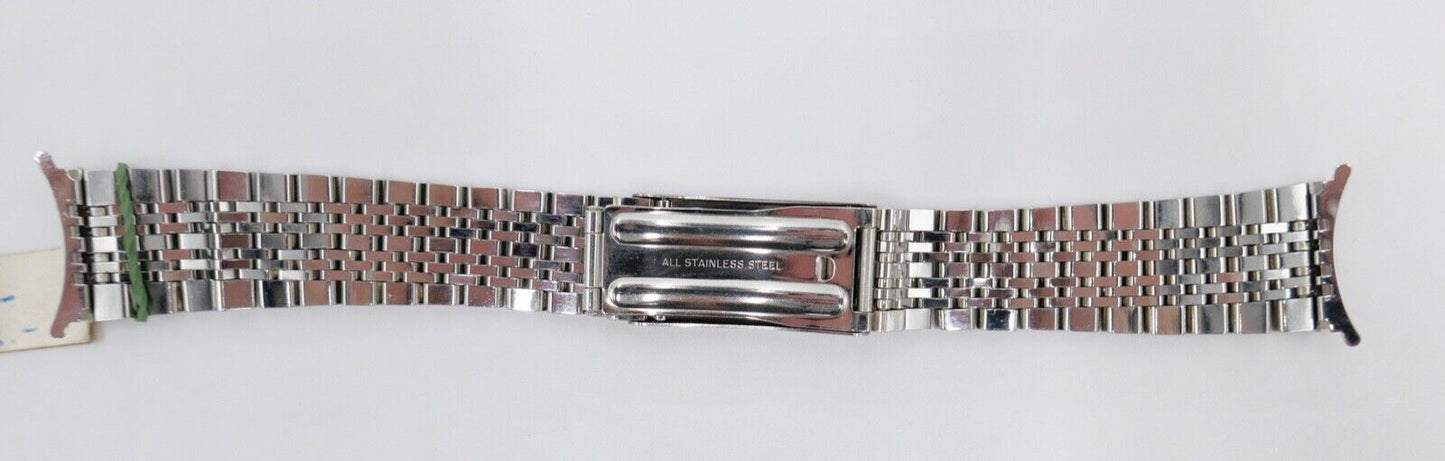 NEU 80er Jahre Original MIDO Edelstahl 20/16 mm Gliederband Faltschliesse - Antikhandel-Stuttgart