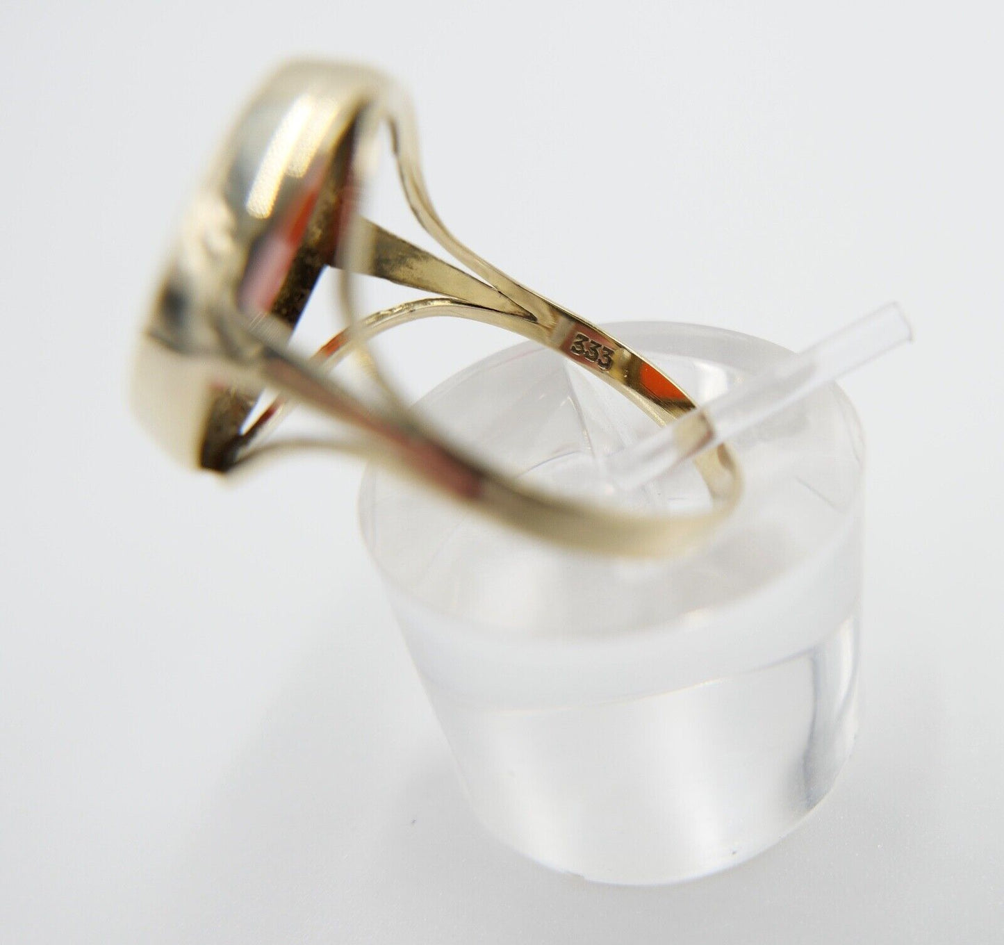 70er Jahre Ring mit Karneol Gold 333 / 8K Damen Herren Gr. 60 - Antikhandel-Stuttgart