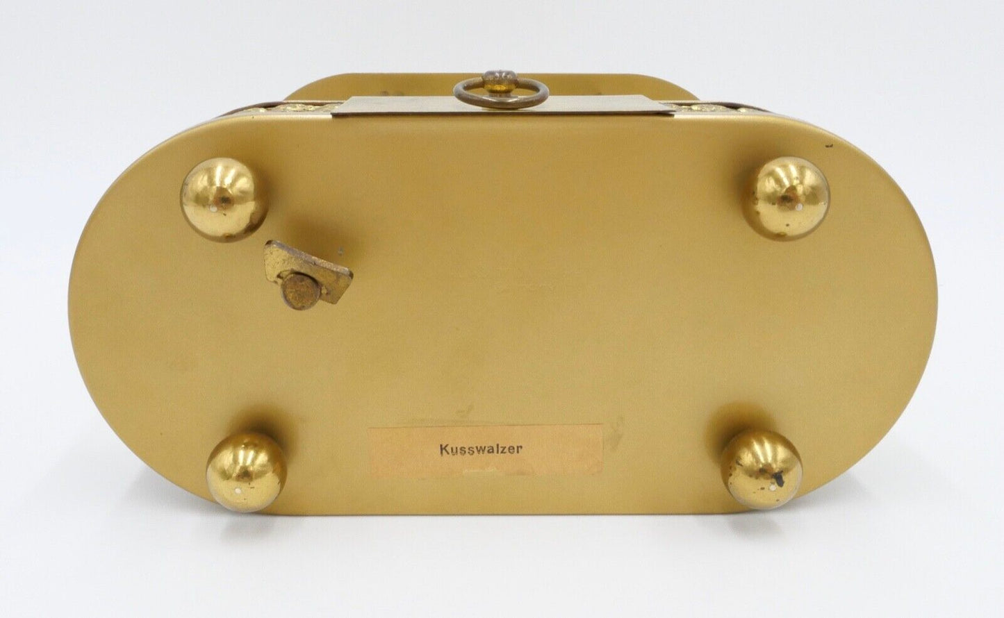 1950 SCHMID Spieluhr Jahresuhr 8 Tage Vintage Musik Kusswalzer Drehpendeluhr - Antikhandel-Stuttgart