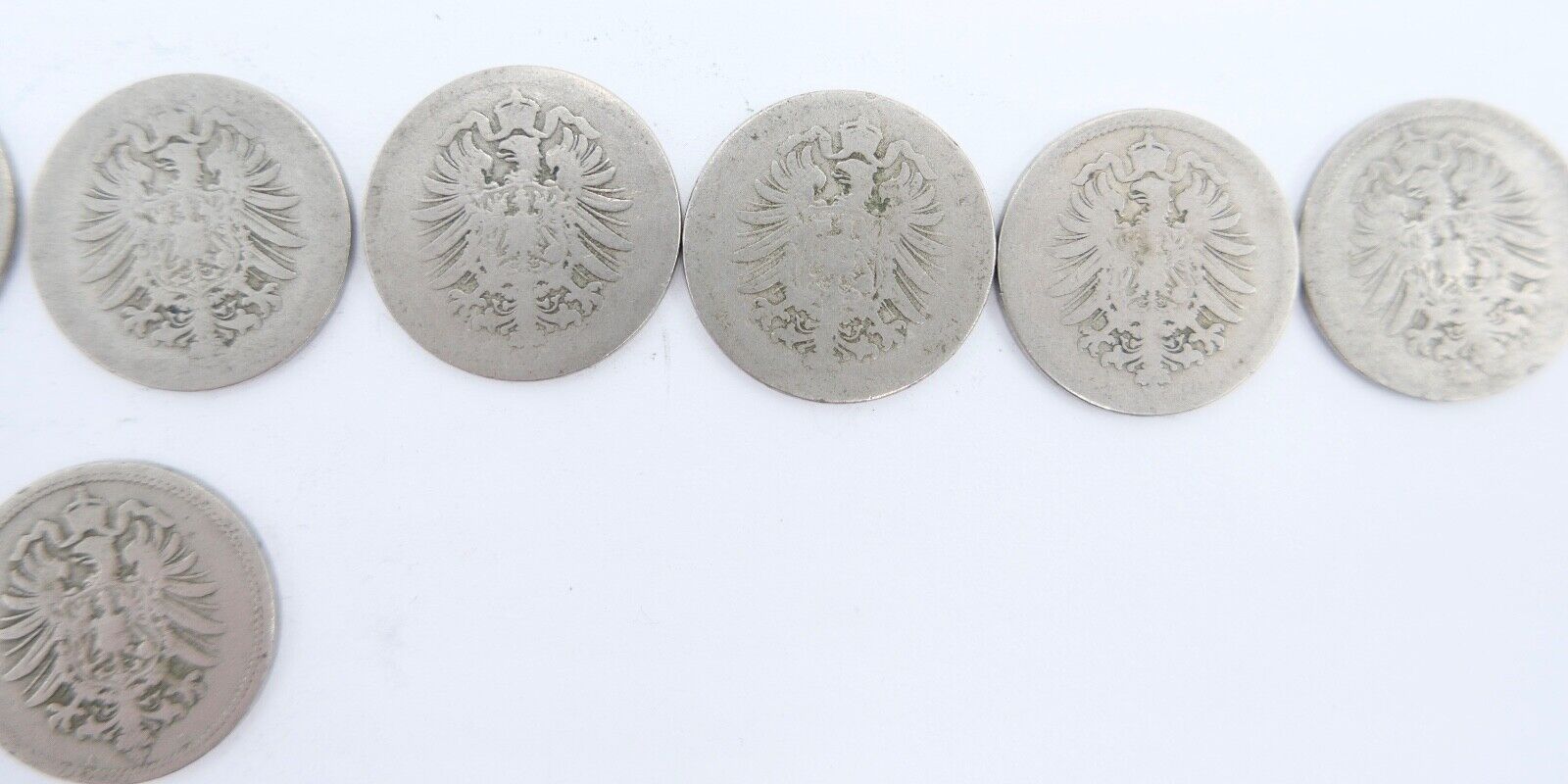 10x 10 Reichspfennig 1873 1875 1876 1888 Jäger J.4 s-ss - Antikhandel-Stuttgart