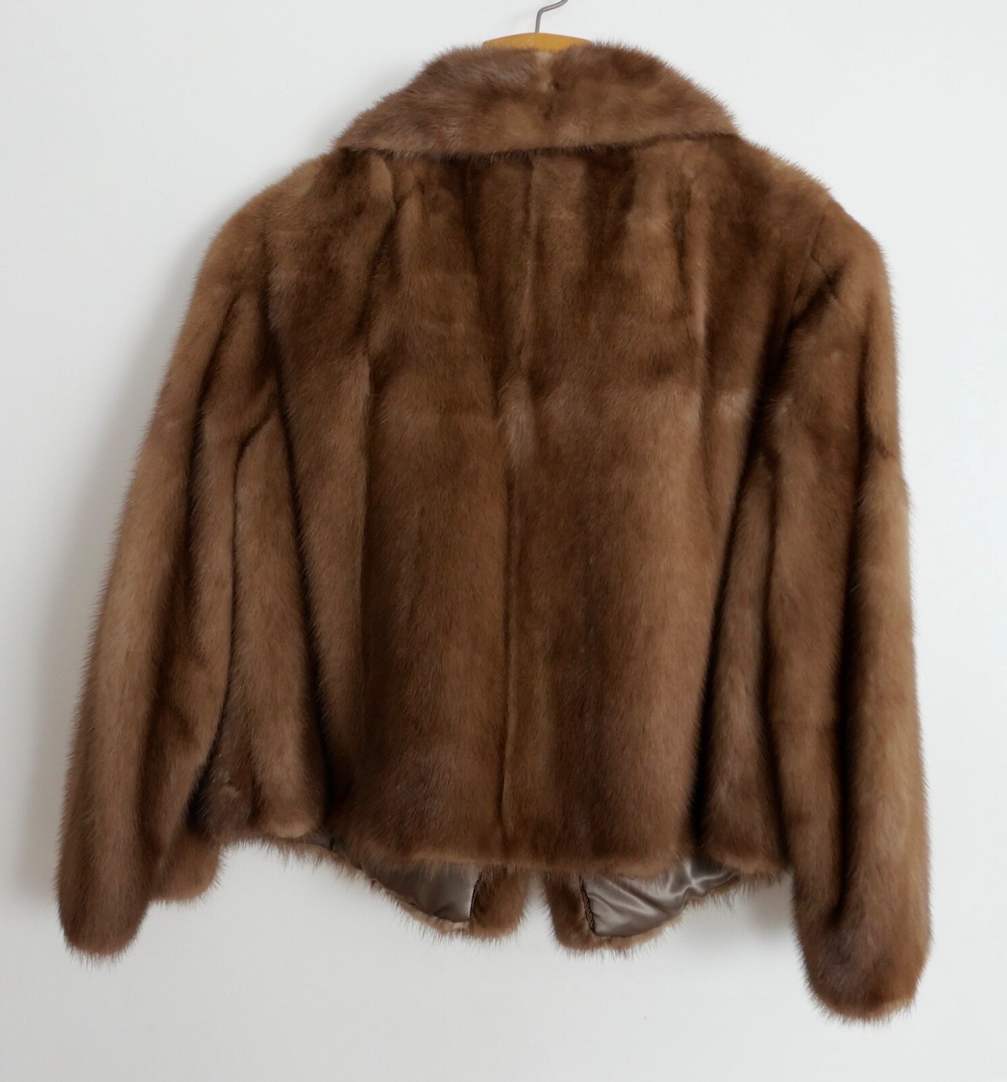 Nerz Pelz Jacke Jäckchen coat braun Größe 38-40