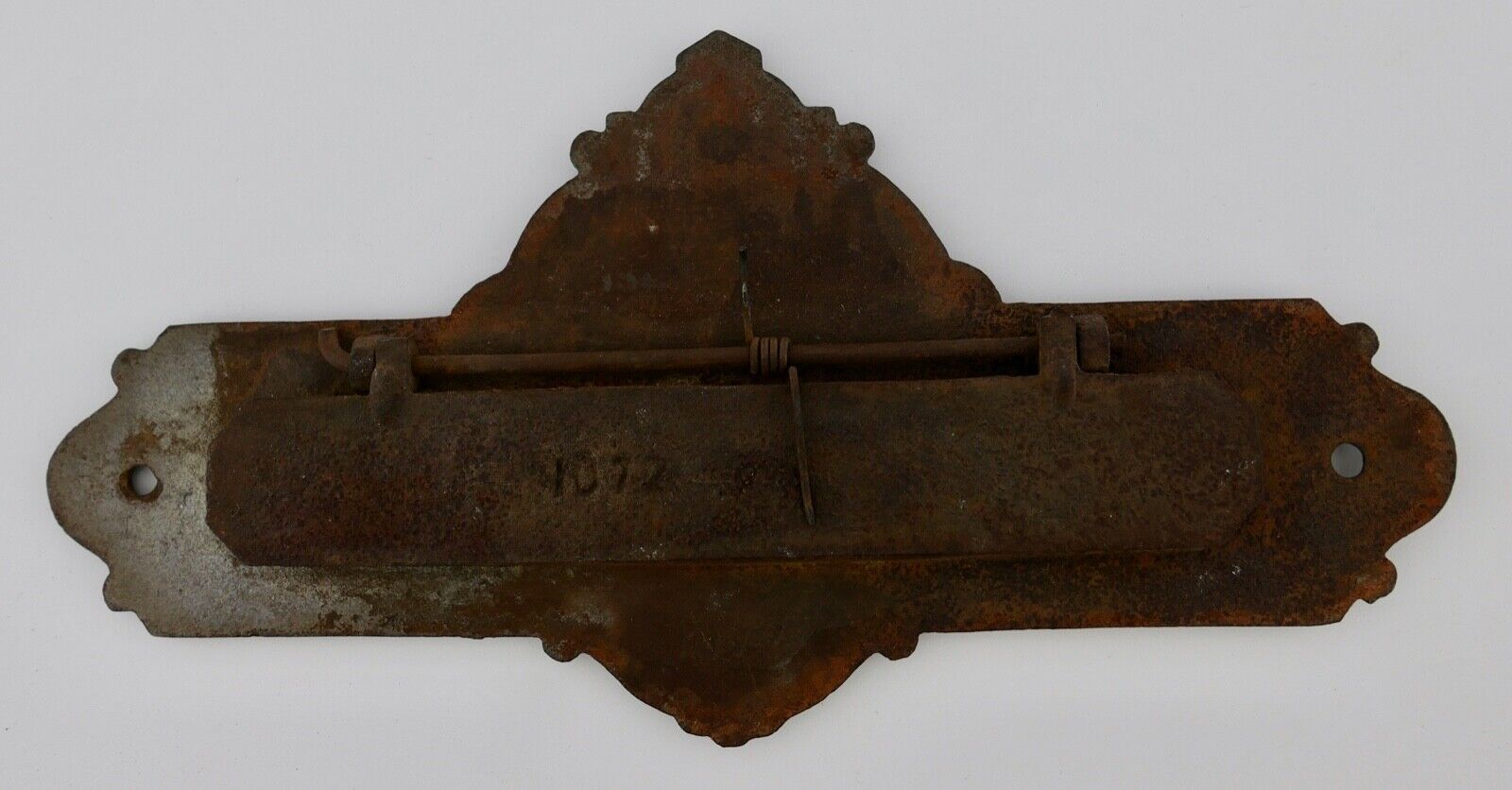 Antikes Barock Gusseisen Briefschlitz Briefklappe floral " Briefe " 24,5 cm - Antikhandel-Stuttgart