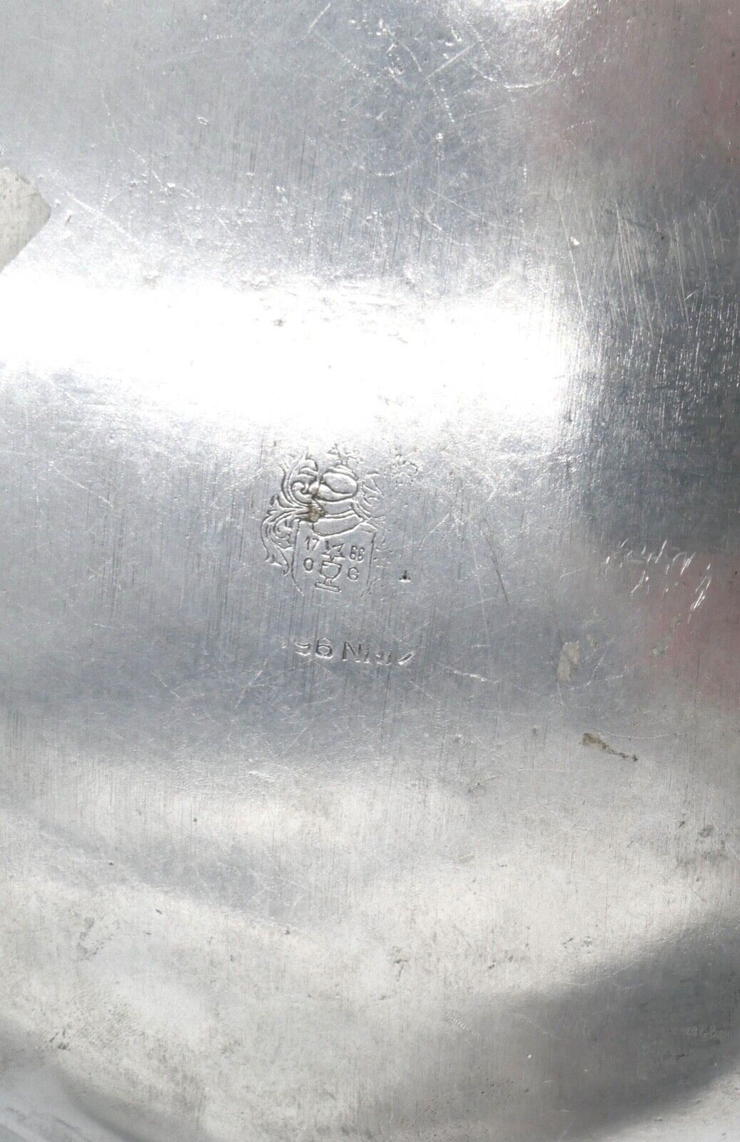 Zinn Teller Ø 25 cm 0,81 Kg Weinreben Trauben Getreide Wandteller Ritter 1766 OG - Antikhandel-Stuttgart