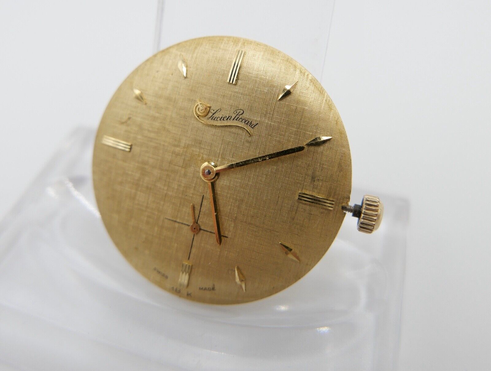 LÄUFT LUCIEN PICCARD Cal. LP42 Uhrwerk Ziffernblatt Zeiger Krone funktionsfähig - Antikhandel-Stuttgart