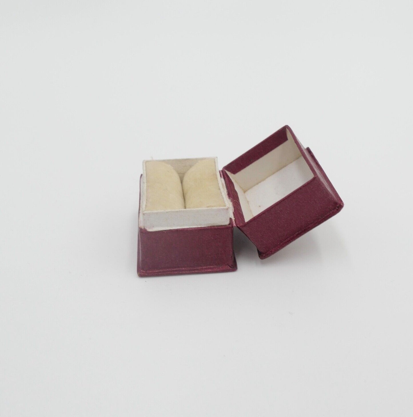 antikes Ringetui 3,6x3x3 cm Rot Etui Box Aufbewahrung Schatulle - Antikhandel-Stuttgart