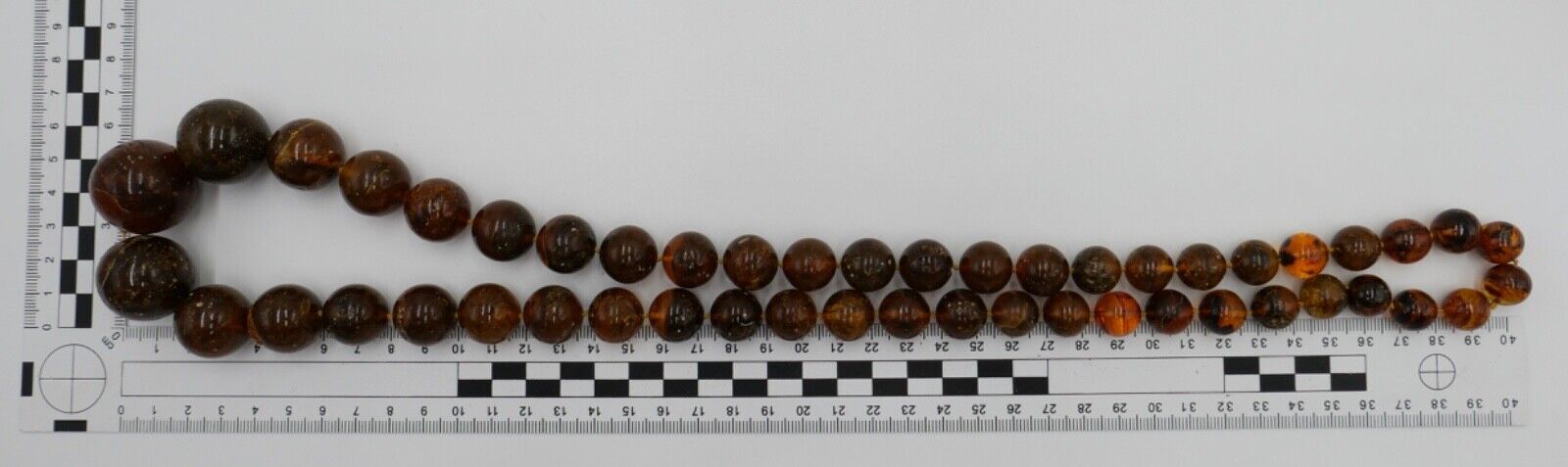 vintage XL Bernstein Kette / Collier / Halskette Kugeln 122 Gramm / 82 cm - Antikhandel-Stuttgart