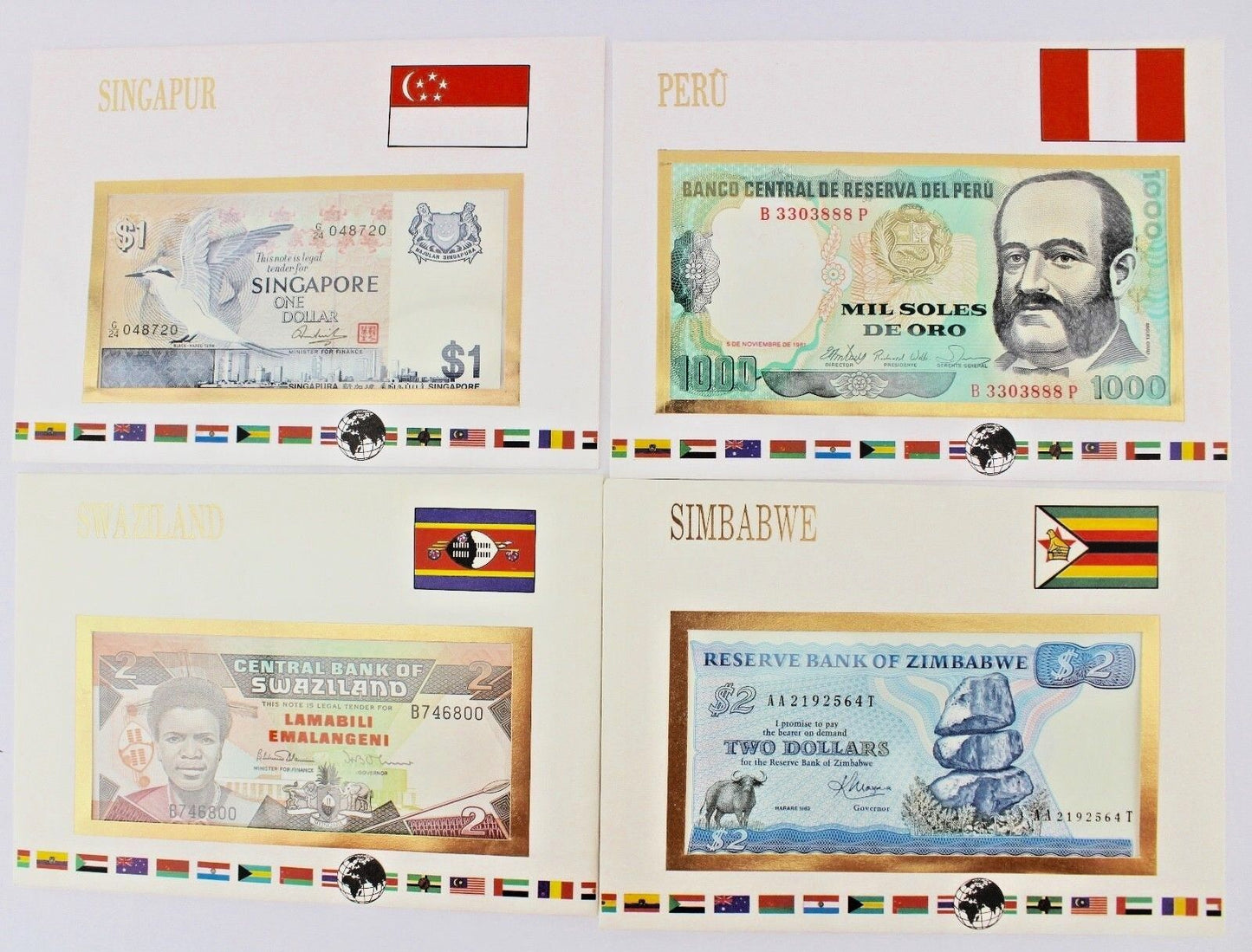 Banknotes of Nations bill Banknoten Notenbriefe der Welt UNC NEW LOT - Antikhandel-Stuttgart