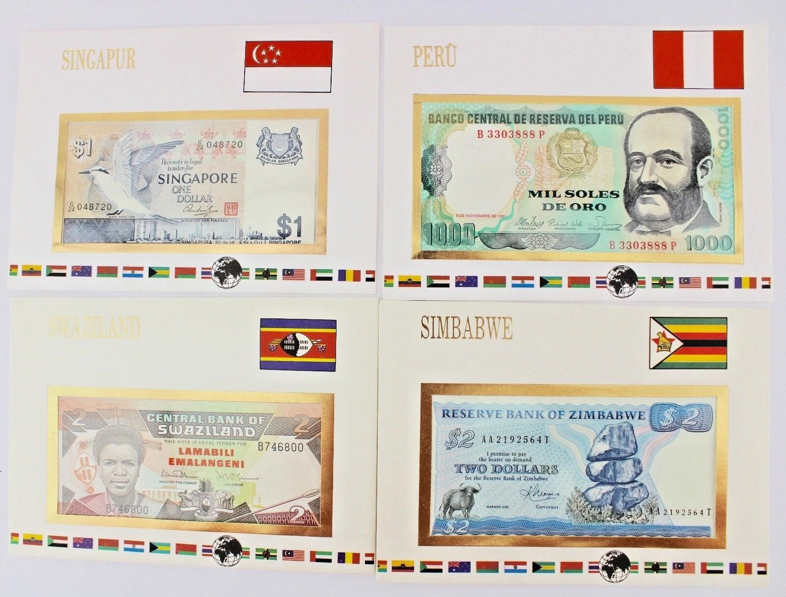Banknotes of Nations bill Banknoten Notenbriefe der Welt UNC NEW LOT - Antikhandel-Stuttgart