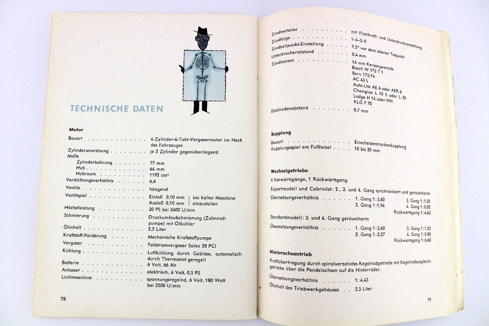VW Käfer BETRIEBSANLEITUNG Ausgabe August 1959 Limousine Cabriolet Handbuch - Antikhandel-Stuttgart