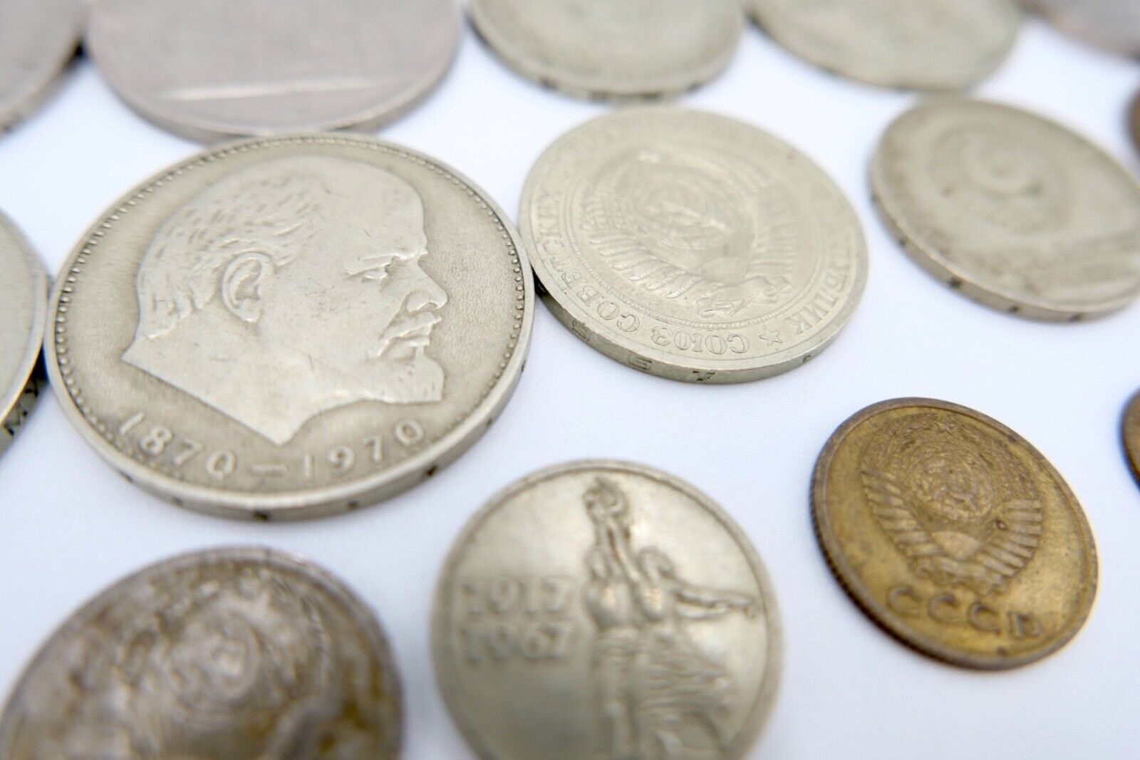 Posten Lot Konvolut Münzen Russland UDSSR RUBEL KOPEKE Lenin 1936-1980 - Antikhandel-Stuttgart