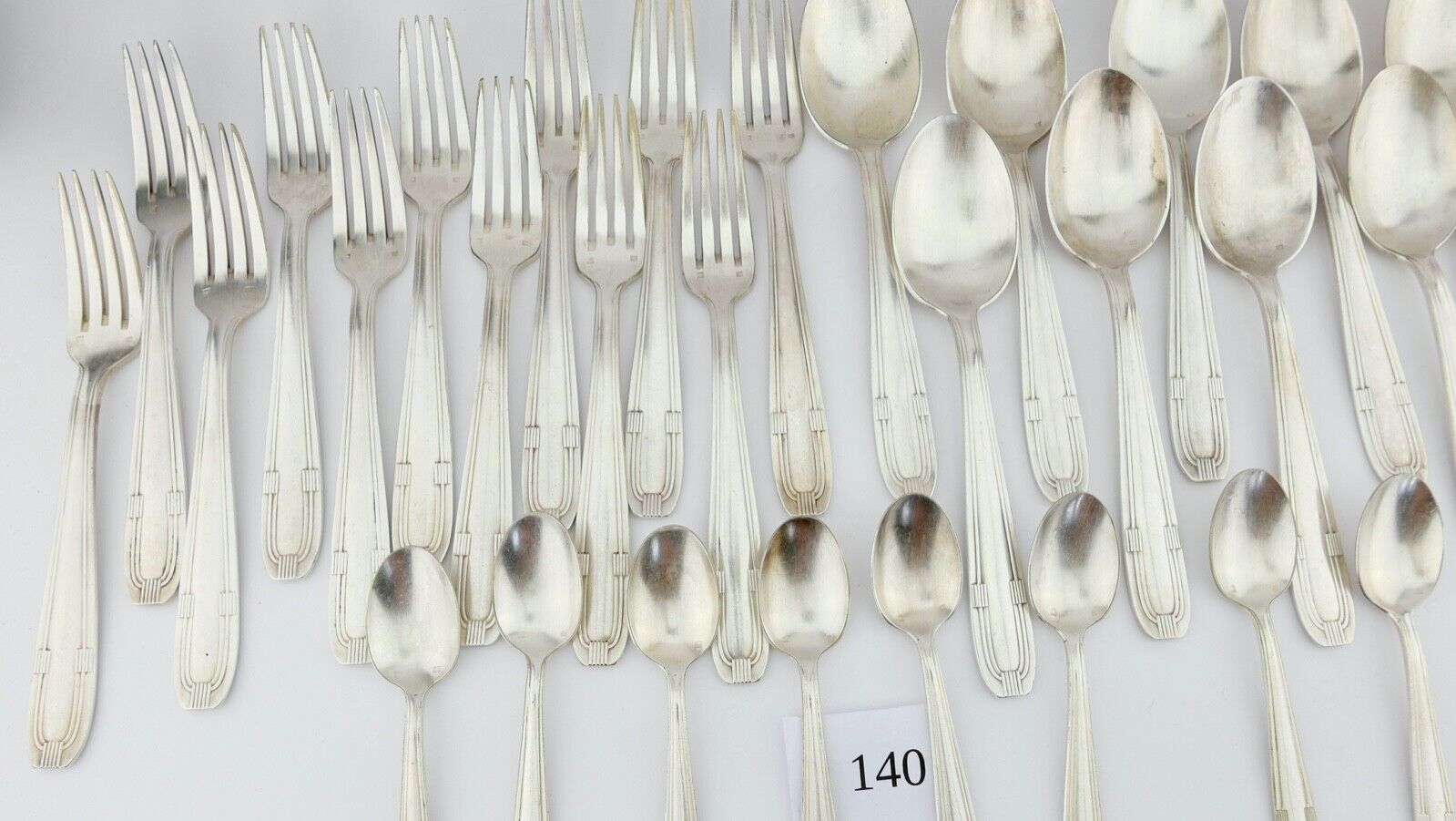 32 Tlg Art Deco 1930er Couverts DIXI 84G 18G cutlery Besteck Gabel Löffel - Antikhandel-Stuttgart