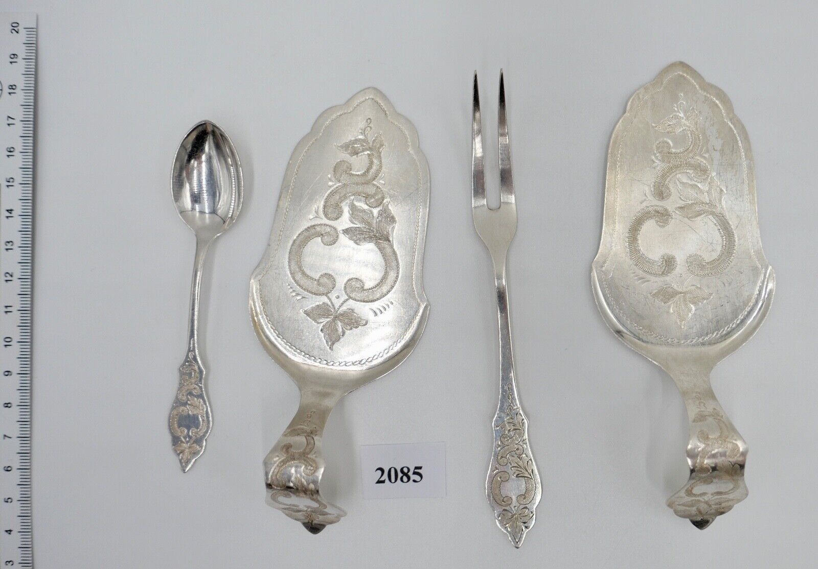 4 Tlg. GHB OTTO KROPP Besteck Ostfriesenmuster 90er Silber versilbert - Antikhandel-Stuttgart