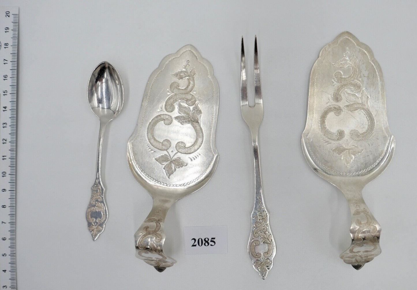 4 Tlg. GHB OTTO KROPP Besteck Ostfriesenmuster 90er Silber versilbert - Antikhandel-Stuttgart