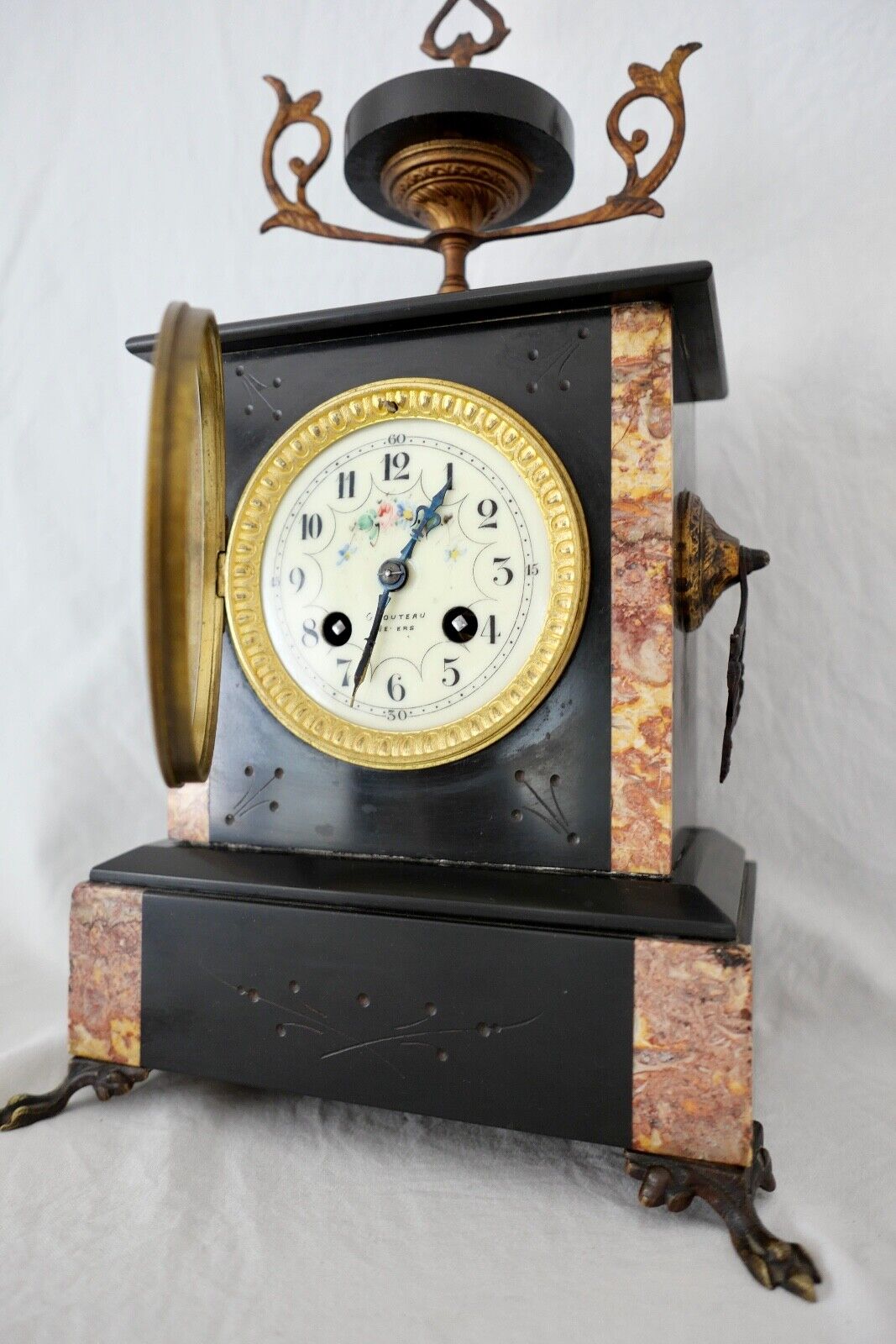 Antike Pendule Stockuhr Kaminuhr Regule Frankreich HORLOGERIE DE PARIS HB - Antikhandel-Stuttgart