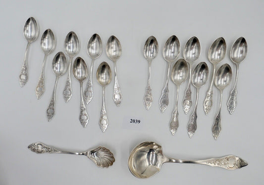 18 Tlg. KOCH & BERGFELD Besteck Ostfriesenmuster 90er Silber versilbert - Antikhandel-Stuttgart