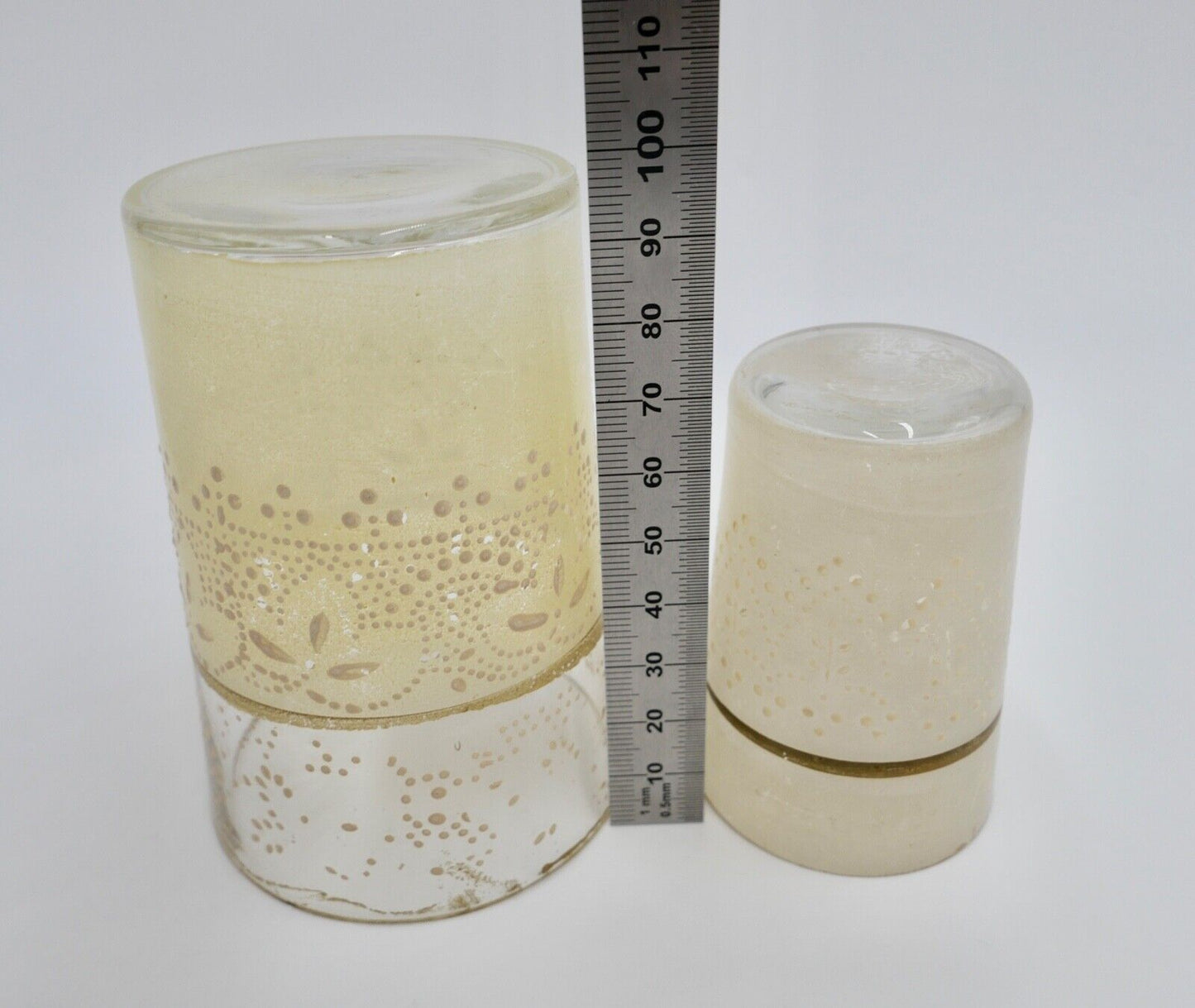 2 antike Gläser / Becher 1820-1850 Handbemalt England GOOD HEALTH - Antikhandel-Stuttgart