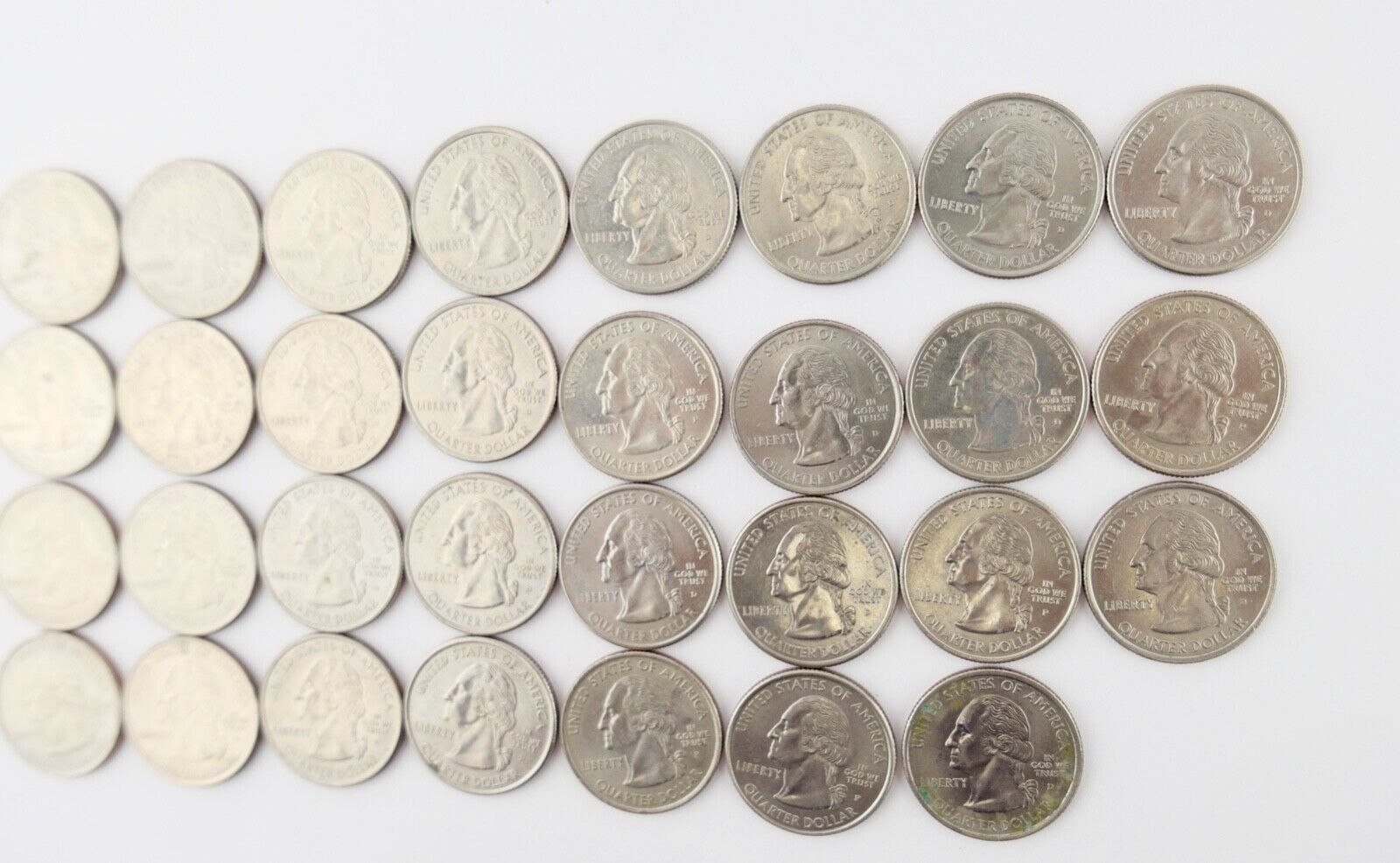 31x Quarter Dollar 2x One Dollar USA Konvolut LOT 1999-2006 25 Cent 1/4 Dollar - Antikhandel-Stuttgart