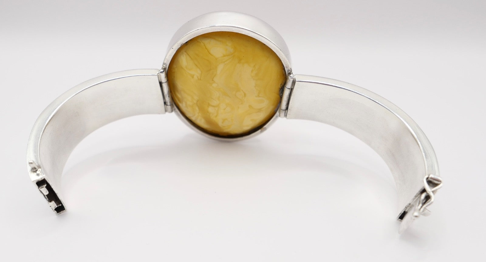 Großes Designer PU 925 Silber Bernstein Armband Armreif Danzig Gdansk Polen