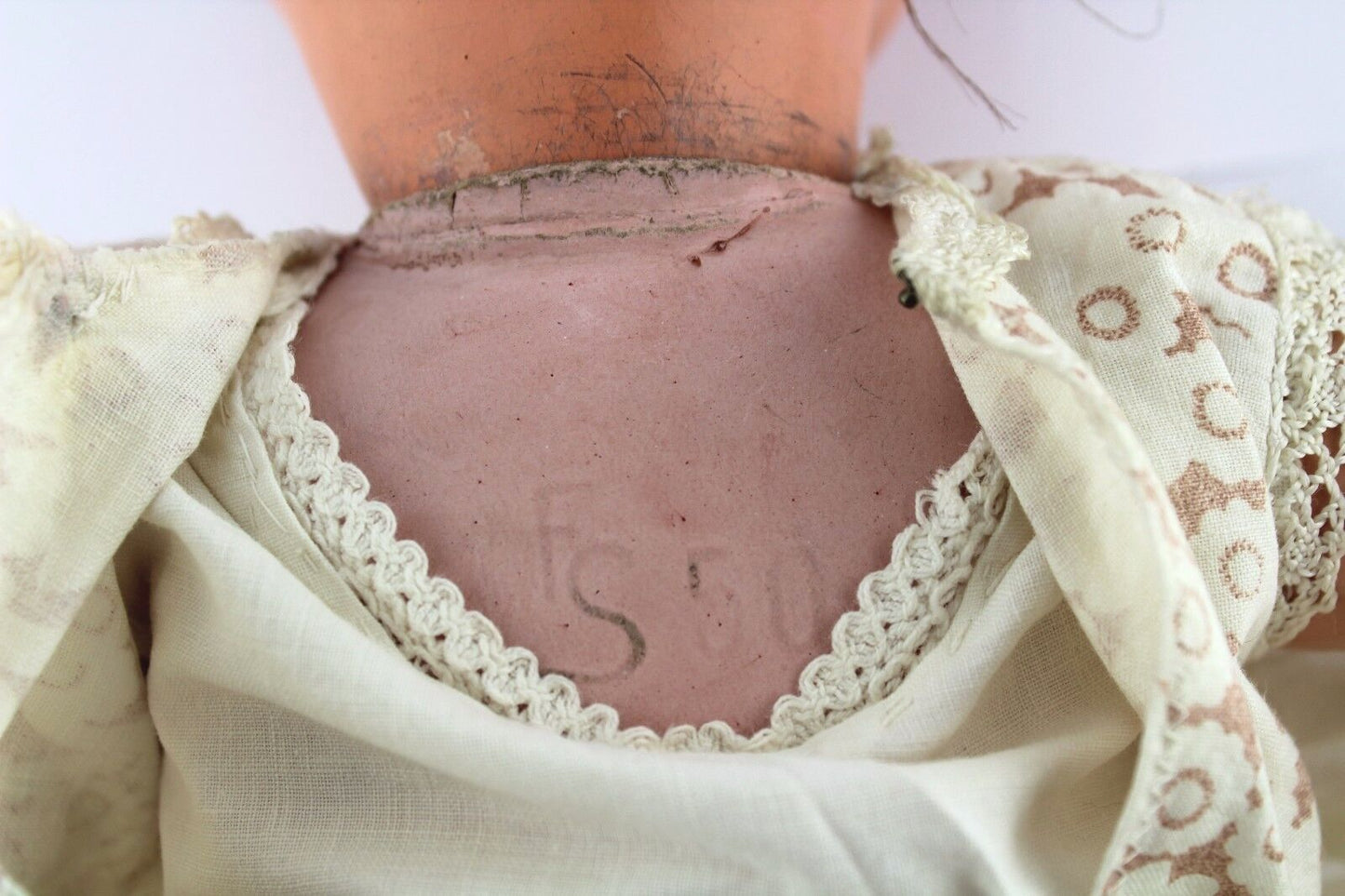 Alte Puppe SF50 Massepuppe Glieder 50 cm Hersteller: M Mädchen im Kleid - Antikhandel-Stuttgart