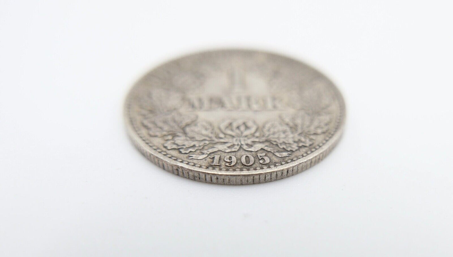 1 Mark Kaiserreich 1905 J Jäger J.17 VZ-STG Vorzüglich - Stempelglanz - Antikhandel-Stuttgart