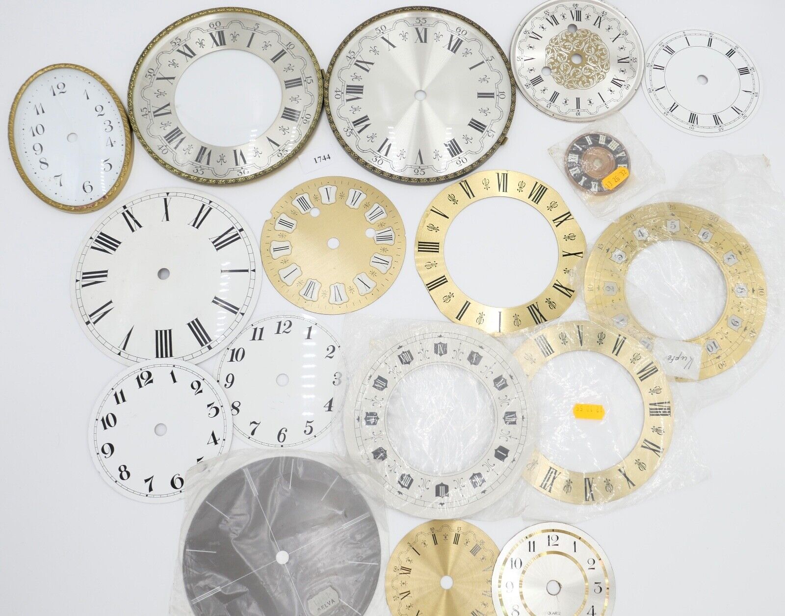 NEU Posten Uhrmacherauflösung Zifferblatt Ersatzteile Aluminium Messing Kaminuhr - Antikhandel-Stuttgart