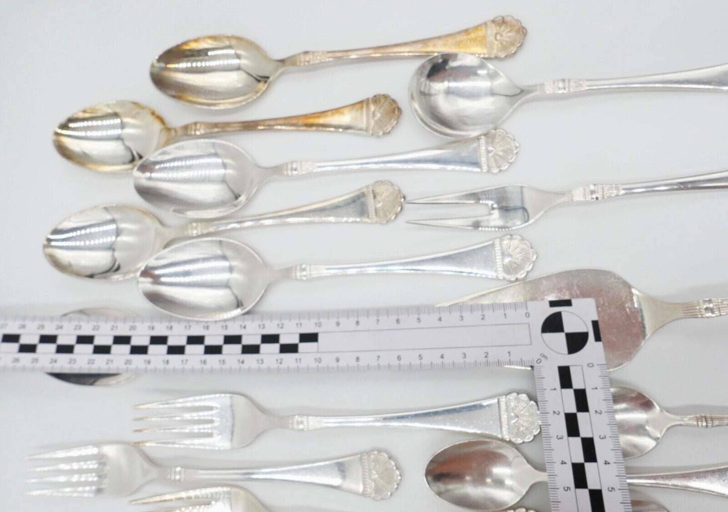 36 Tlg 100 FÜRST FÜROSIL 18/8 Besteck Set Gabel Löffel Messer 100er versilbert - Antikhandel-Stuttgart