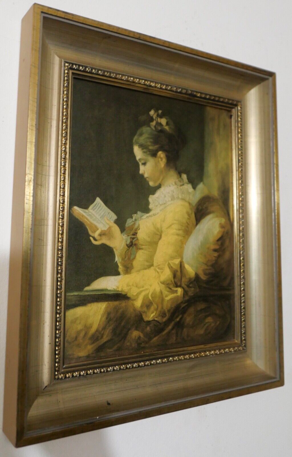 Lesendes Mädchen 1776 Jean Honoré Fragonard KUNSTKOPIE - DRUCK 37x31cm - Antikhandel-Stuttgart