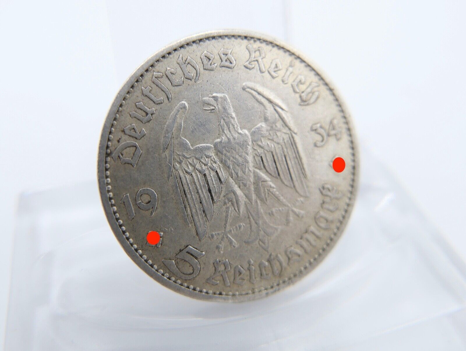 5 Reichsmark 1933 D Jäger J.356 Garnisonskirche mit Datum - Antikhandel-Stuttgart