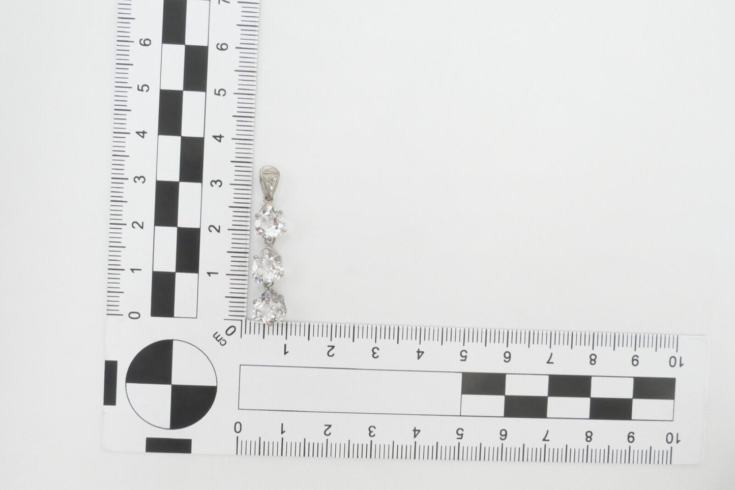 alt 925 Silber Anhänger mit Topas und Diamanten vintage - Antikhandel-Stuttgart