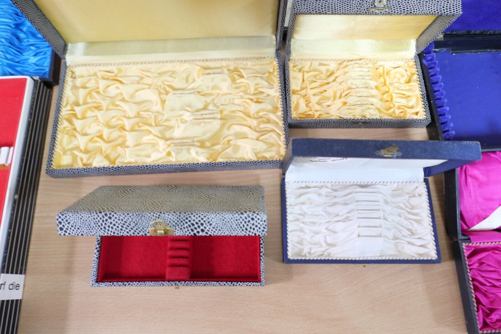 Konvolut antik alte Besteckkasten Aufbewahrung BERNDORF WENZ SCHILLING MAYER - Antikhandel-Stuttgart