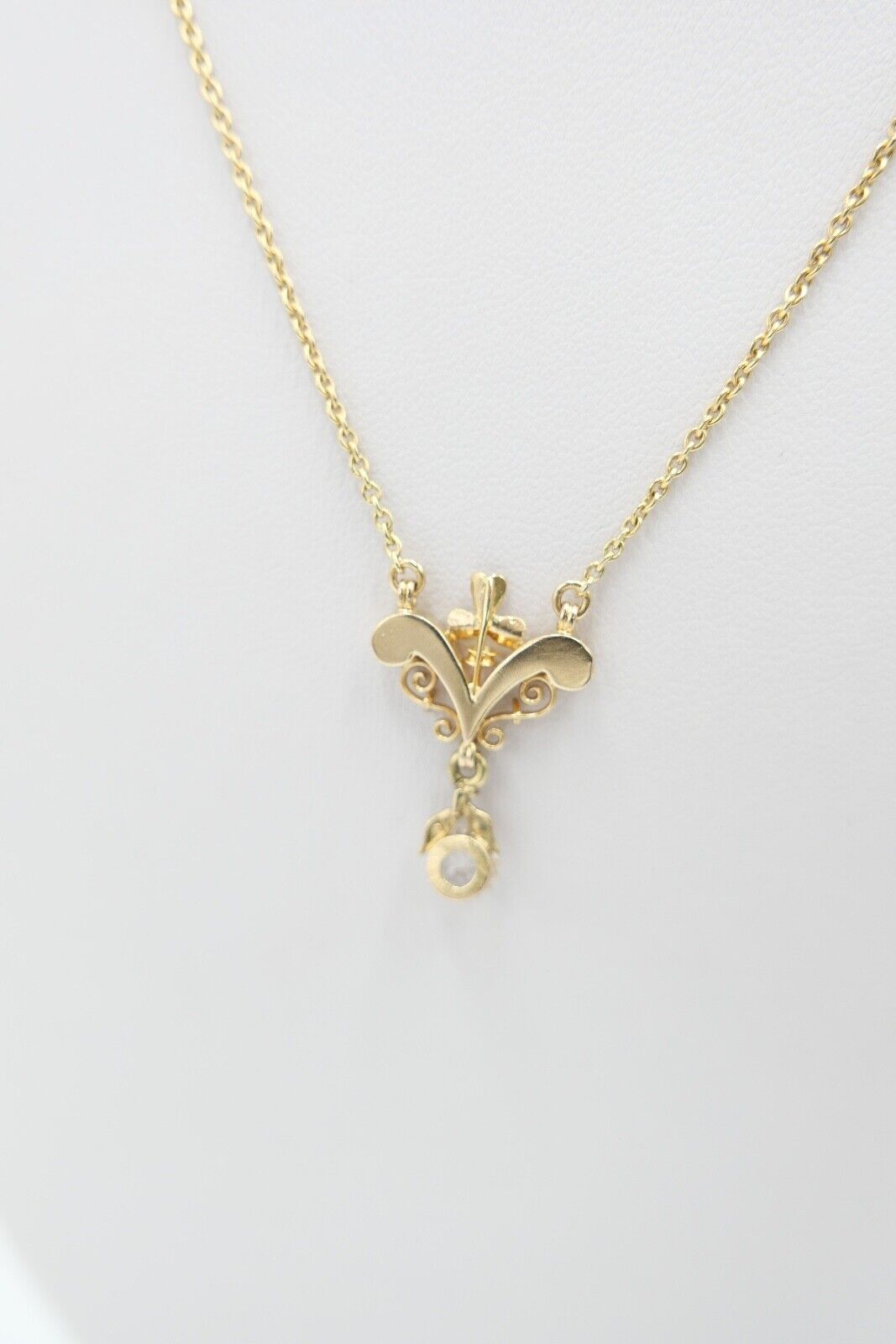 70er Jahre Collier vergoldet 47 cm Spinell Anhänger um 1860 - Antikhandel-Stuttgart