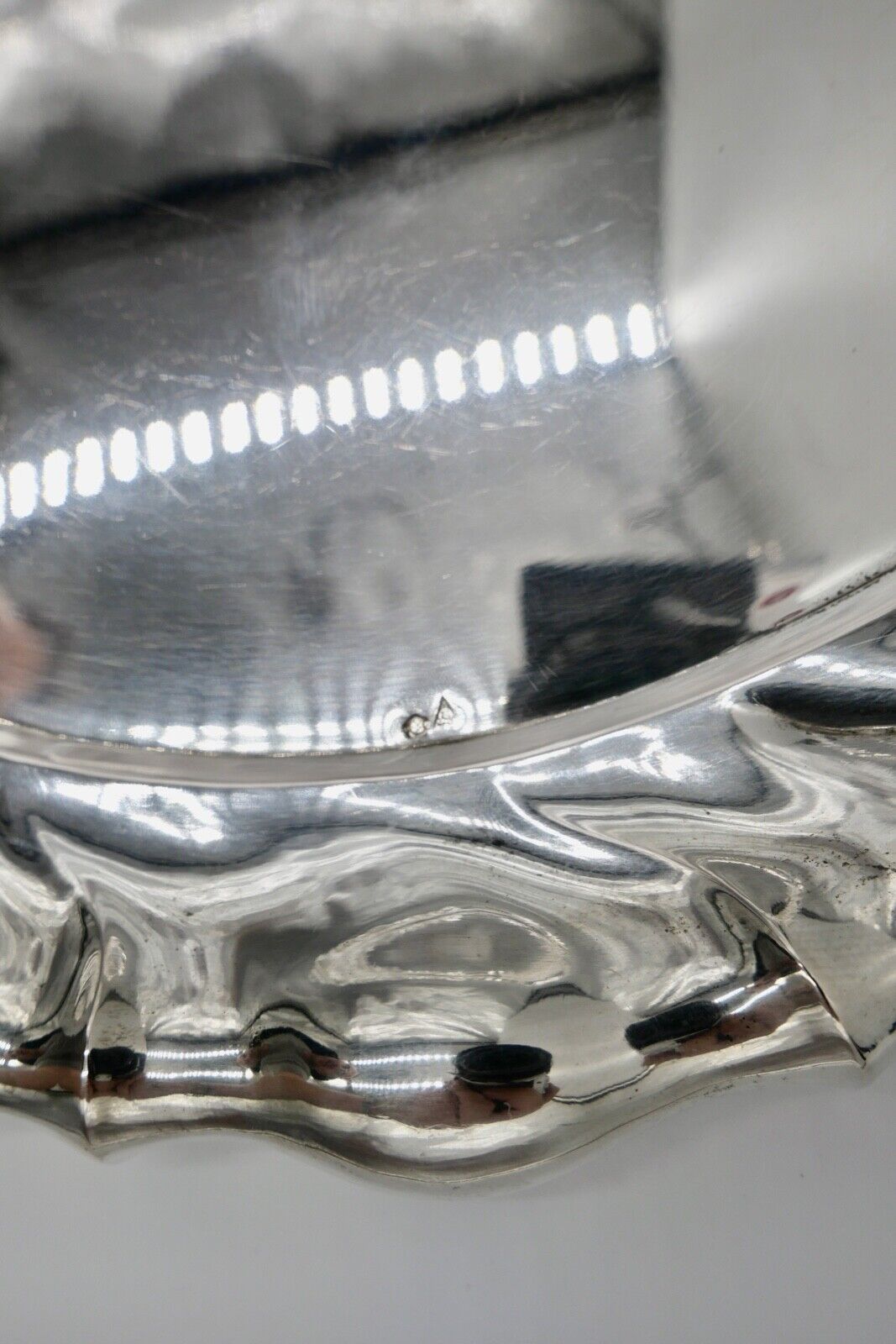 Antik Silbertablett Servierplatte Österreich Ungarn ÖMM 50x37cm 800er Budapest - Antikhandel-Stuttgart