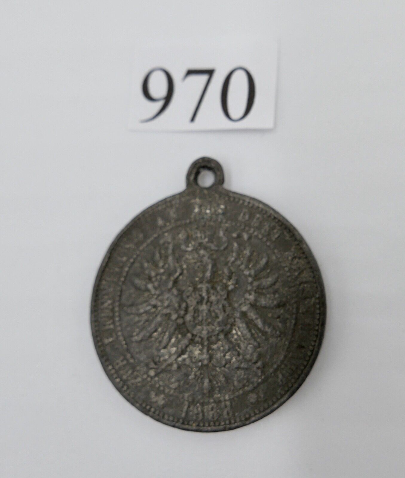 Zur Erinnerung an das Drei Kaiser Jahr 1888 MEDAILLE ANHÄNGER Friedrich Wilhelm - Antikhandel-Stuttgart