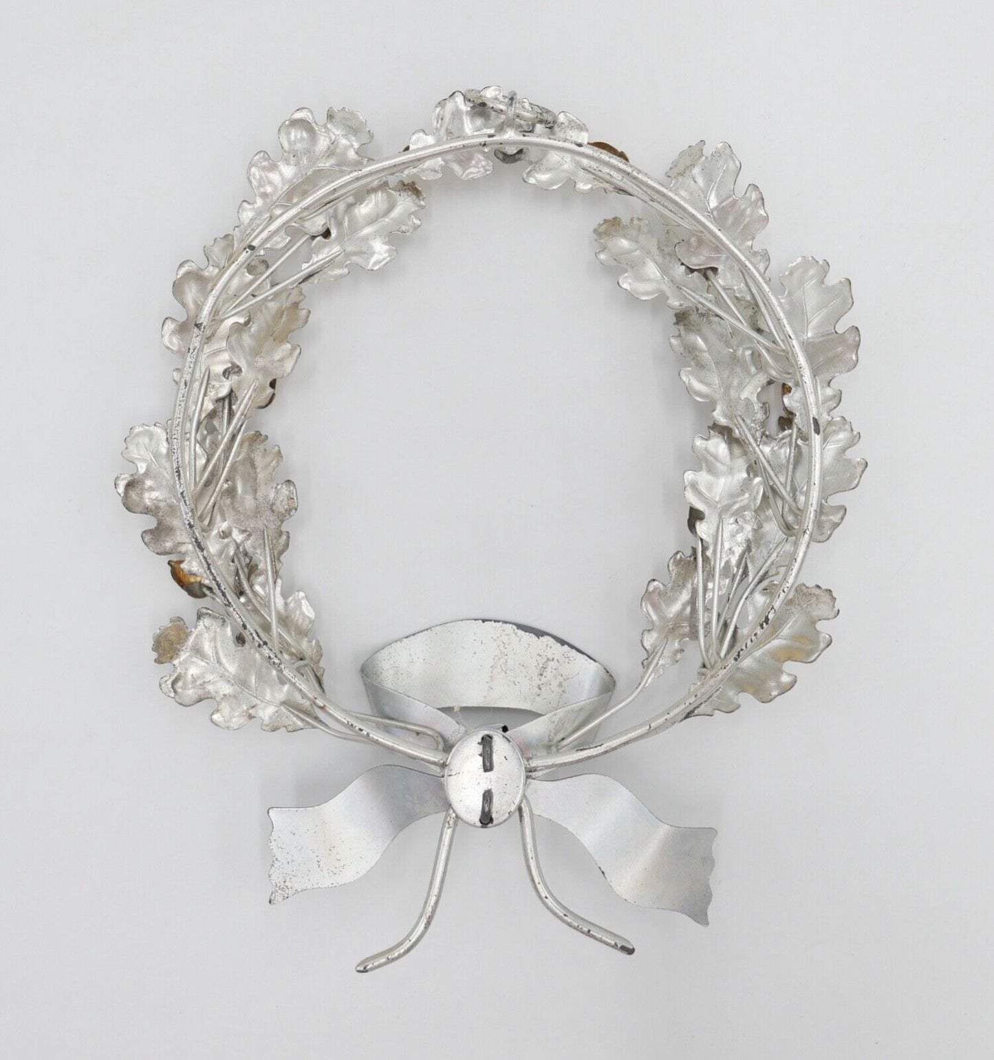 Eichenlaubkranz " 85. Jubelfest Kirchengesangverein 11.7.1964 " Neusilber 19x16 - Antikhandel-Stuttgart