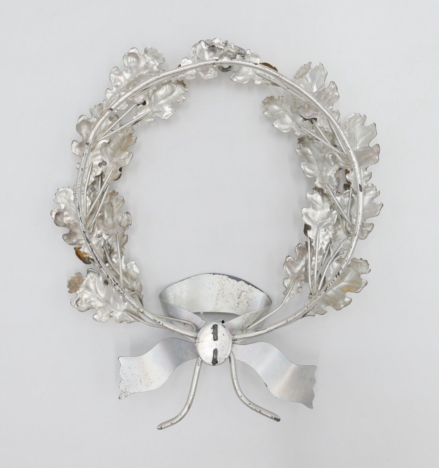 Eichenlaubkranz " 85. Jubelfest Kirchengesangverein 11.7.1964 " Neusilber 19x16 - Antikhandel-Stuttgart