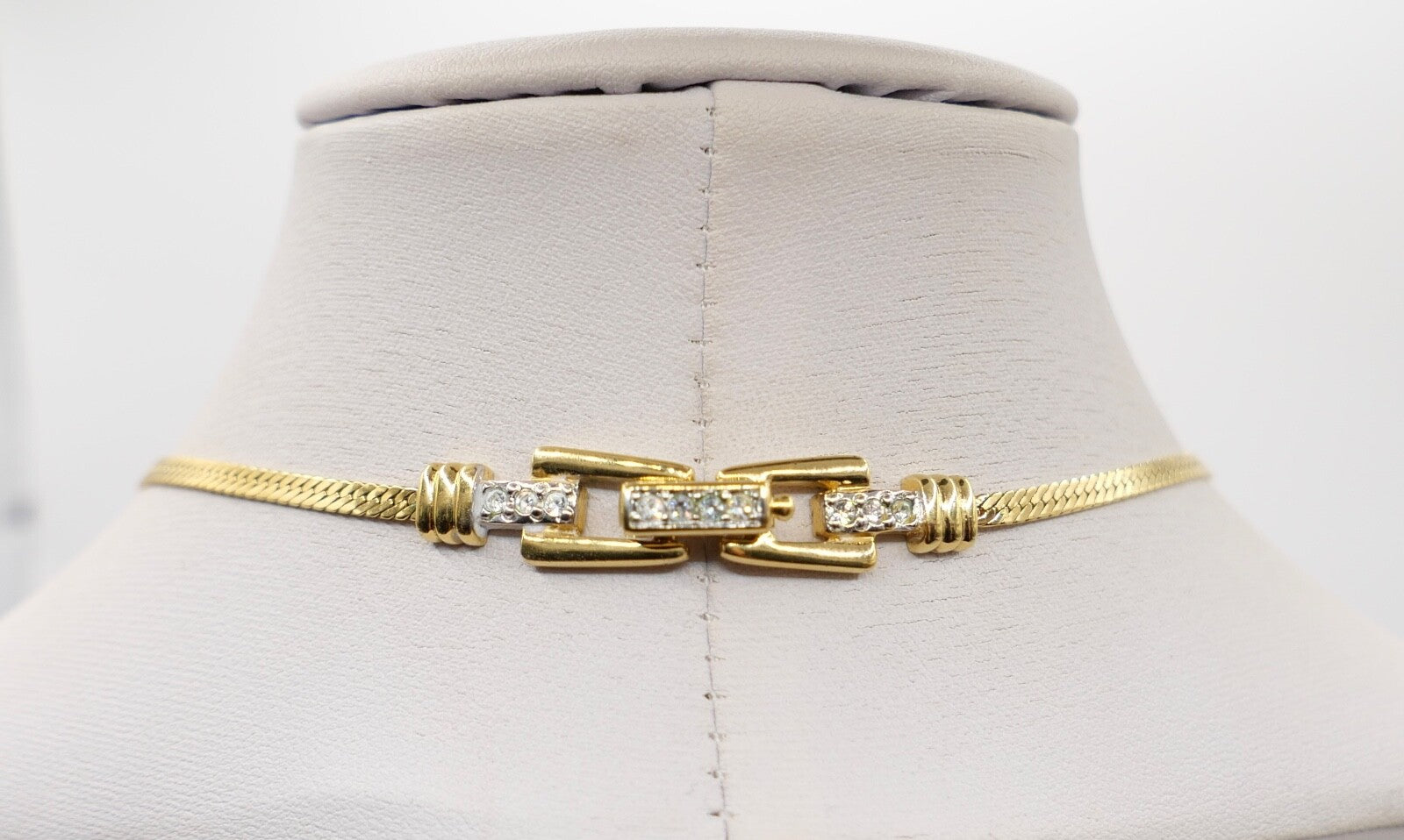 Swarovski Designer Damen Collier / Kette 18K vergoldet  43cm mit Strasssteinen