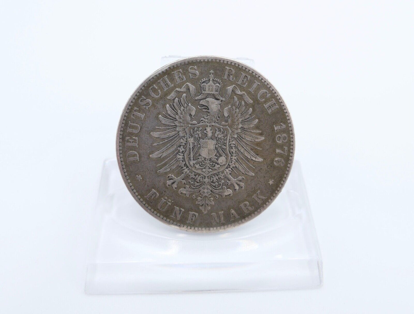 5 Mark 1876 G Jäger J.27 Baden Großherzog Friedrich ss-vz - Antikhandel-Stuttgart