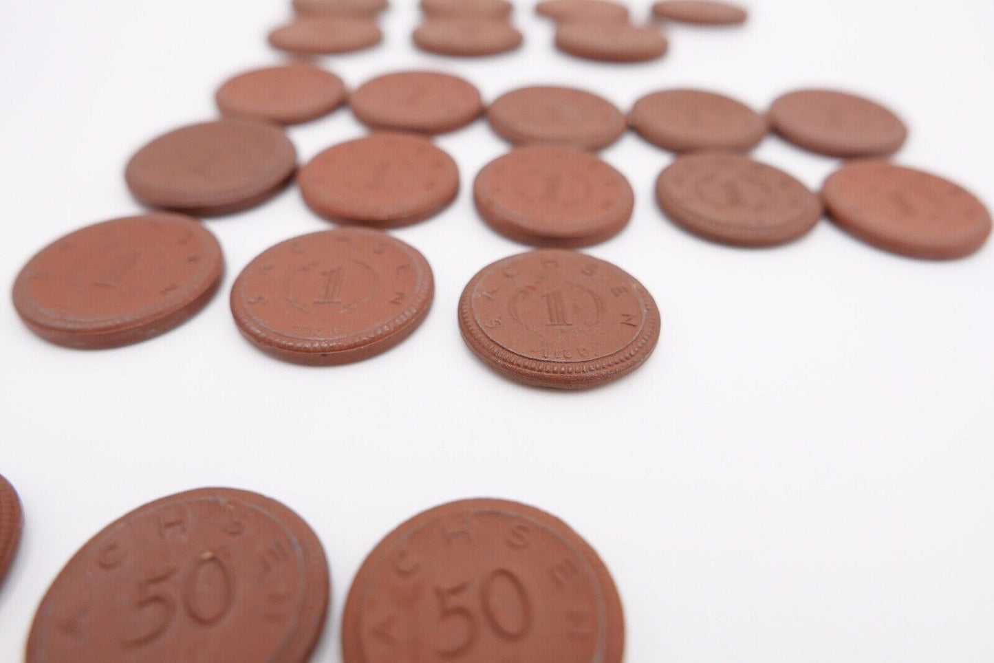 Posten Meissen Böttger Porzellan Münze Taler 1921 Notgeld Mark & Pfennig - Antikhandel-Stuttgart